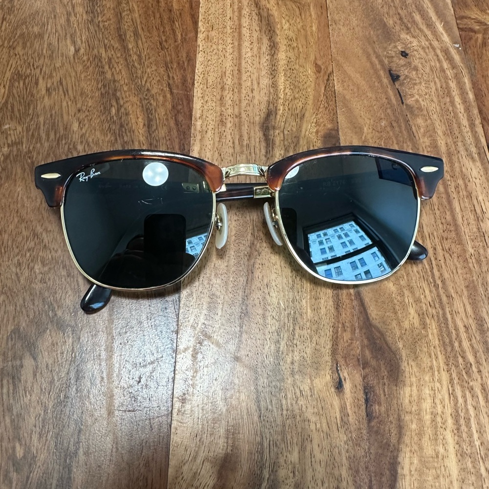 Foldable Rayban Clubmasters - Tortoise Shell w/ Gold Frame